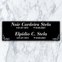 Imagem de Placa ACM 312 - 30cm x 10cm (dois nomes)